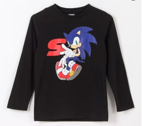 POLERA SONIC TALLA 8 MANGA LARGA - 2