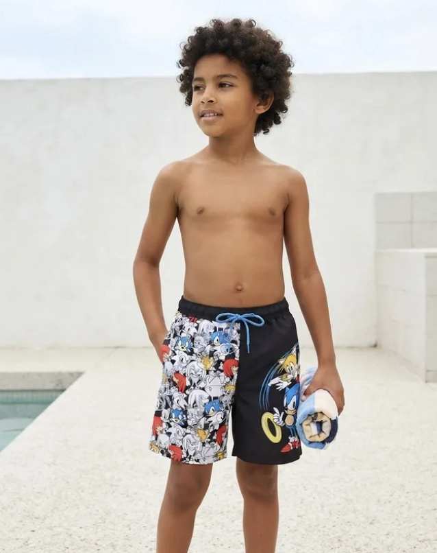 SHORT DE BAÑO SONIC TALLAS 8, 10 Y 12 - 1