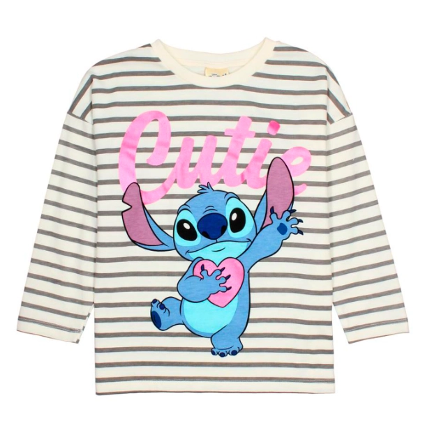 POLERA STITCH MANGA LARGA RAYADA TALLA 8 - 2