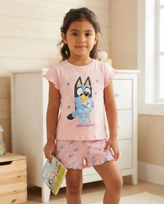 PIJAMA BLUEY TONOS ROSADOS TALLA 3 - 1