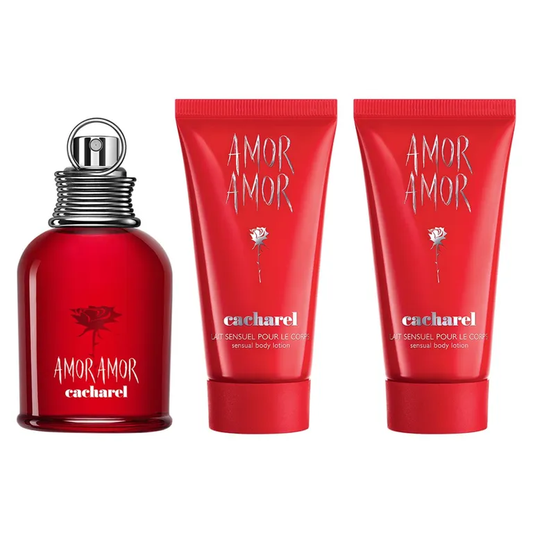 PERFUME SET CACHAREL AMOR AMOR 50 ML EDT + 2 X 50 ML BODY LOTION - 2