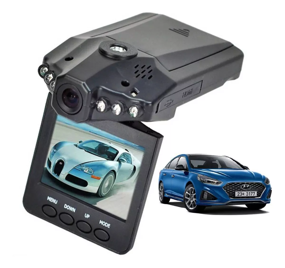 CAMARA SEGURIDAD VEHICULO DVR PANTALLA TFT LCD LED - 1