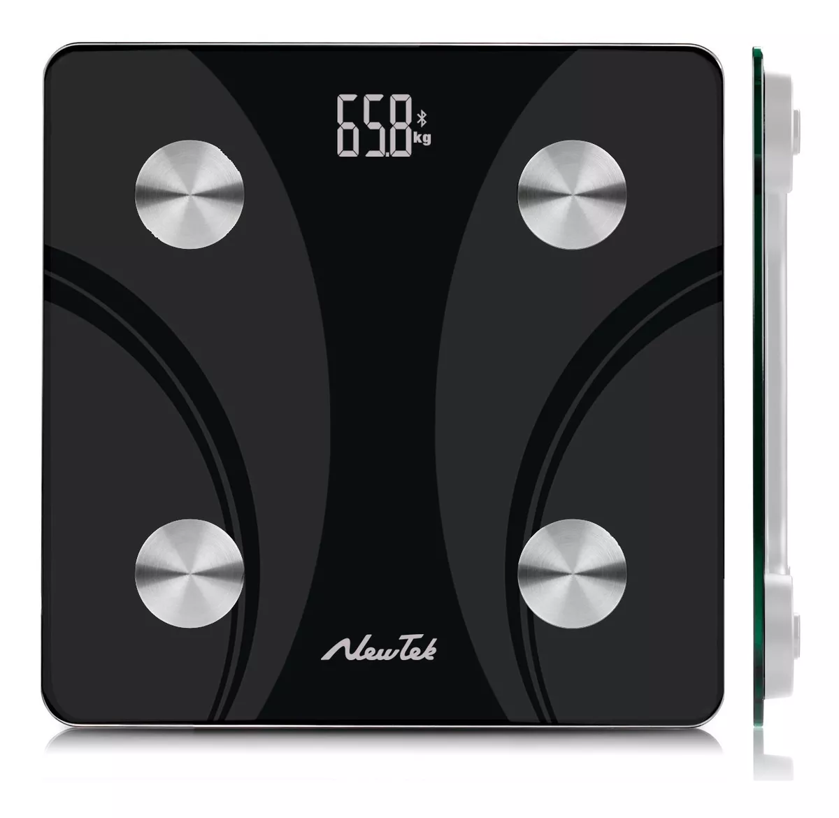 BALANZA DIGITAL DE BAÑO HASTA 180 KG BLUETOOTH NEGRA - 1