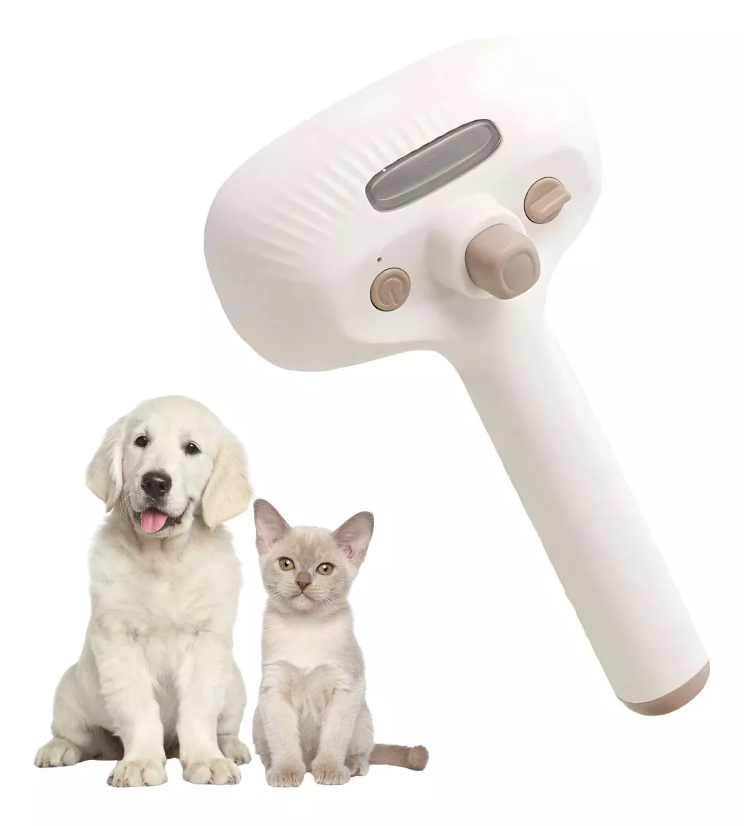 CEPILLO PARA MASCOTAS CON ROCIADOR DE AGUA CARGA USB - 1