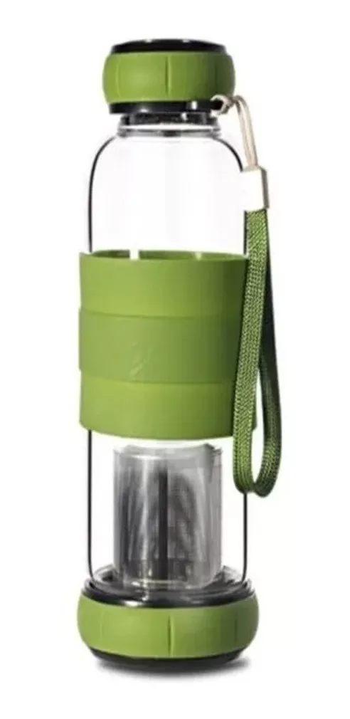 BOTELLA DE VIDRIO 600 CC TÉ INFUSIÓN + FUNDA - 1