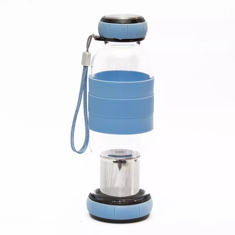 BOTELLA DE VIDRIO 600 CC TÉ INFUSIÓN + FUNDA - 1