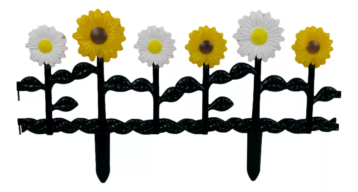 REJA PARA JARDÍN DE PLÁSTICO 62CM DISEÑO FLORES - 1