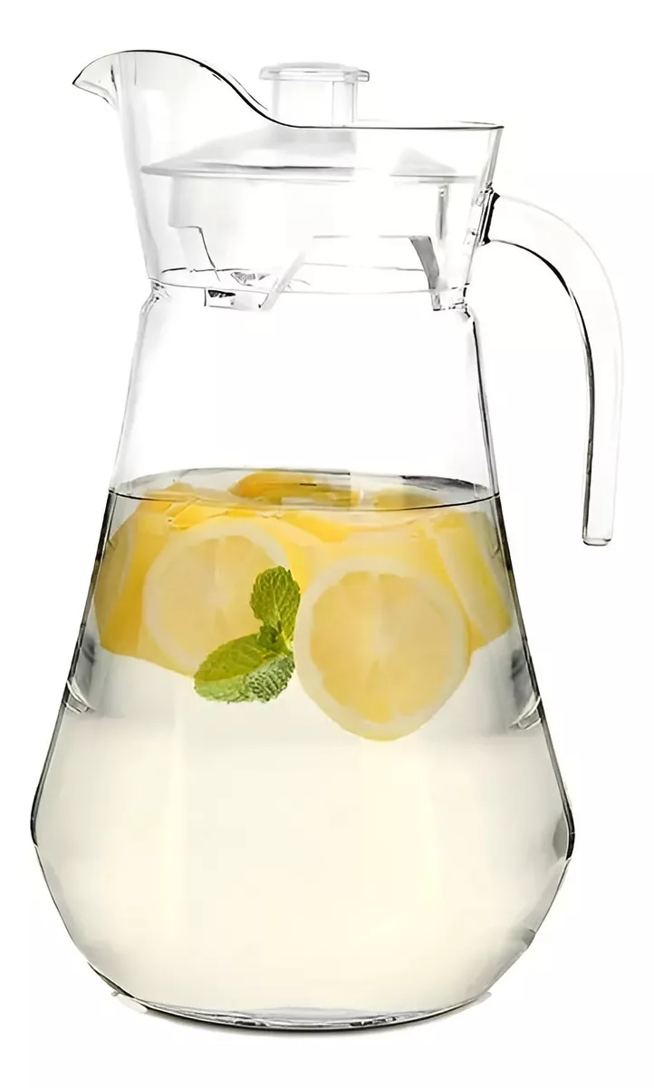 JARRA DE VIDRIO DE AGUA JARRA JUGO JARRAS AGUA TRANSPARENTE - 1