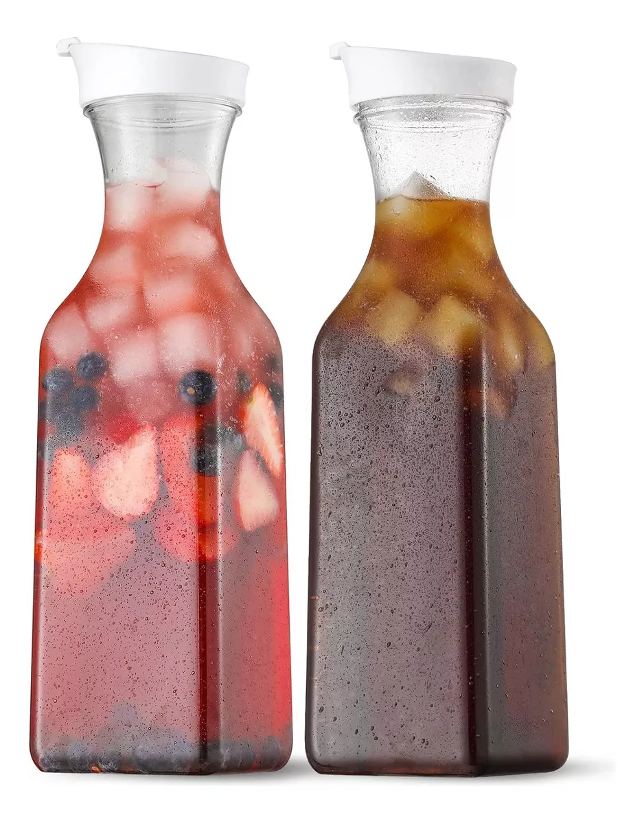 2U JARRAS CON TAPA PARA JUGOS LECHE COCTEL 1.5LT - 1