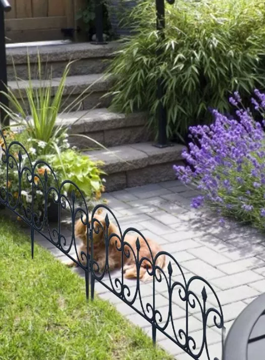 REJA PARA JARDÍN DE PLÁSTICO 60CM COLOR NEGRO - 1