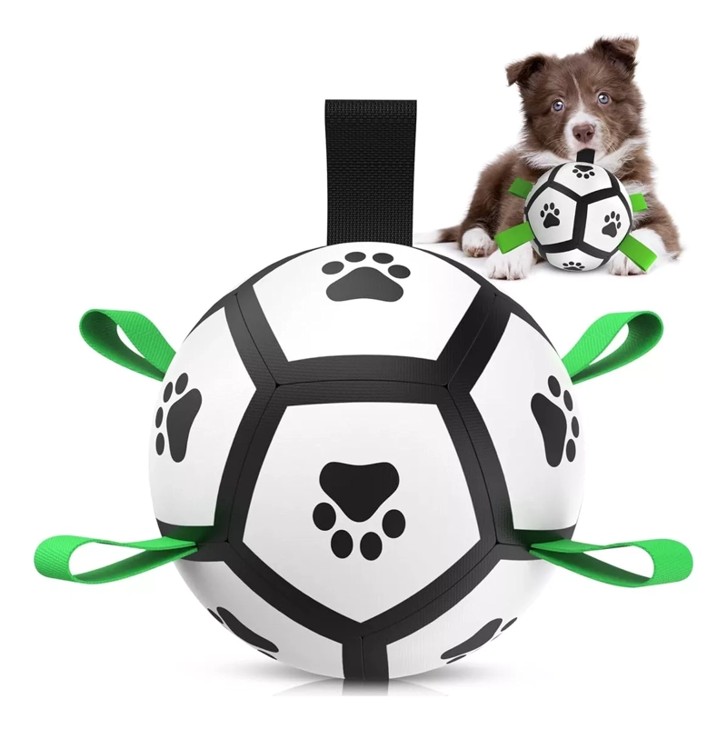 PELOTA PARA PERRO CON AGARRE JUGUETE PERRO PELOTA PERRO 15CM COLOR BLANCO - 1