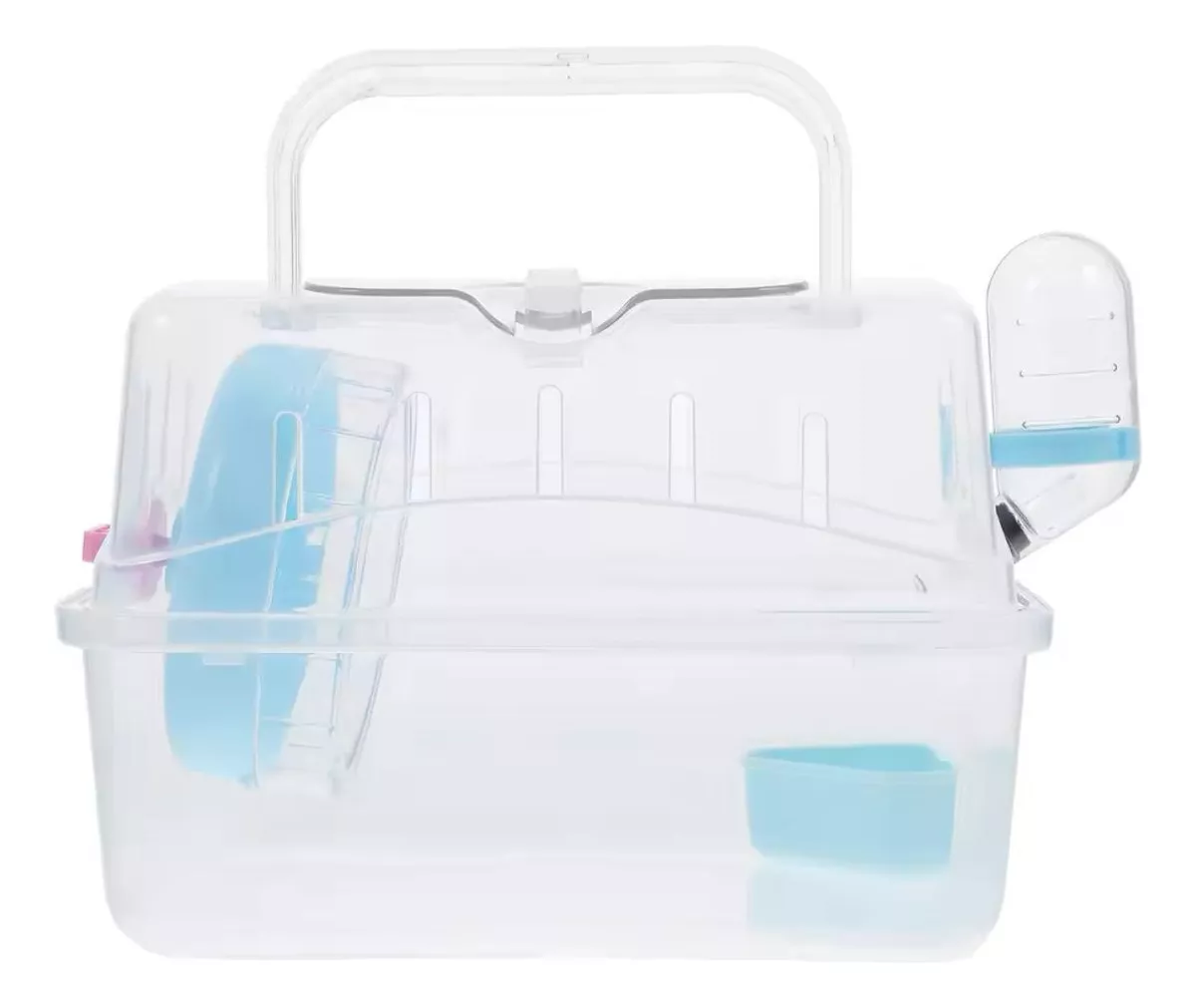 JAULA PORTÁTIL PARA HÁMSTER TRANSPORTADORA DE VIAJE CELESTE - 1