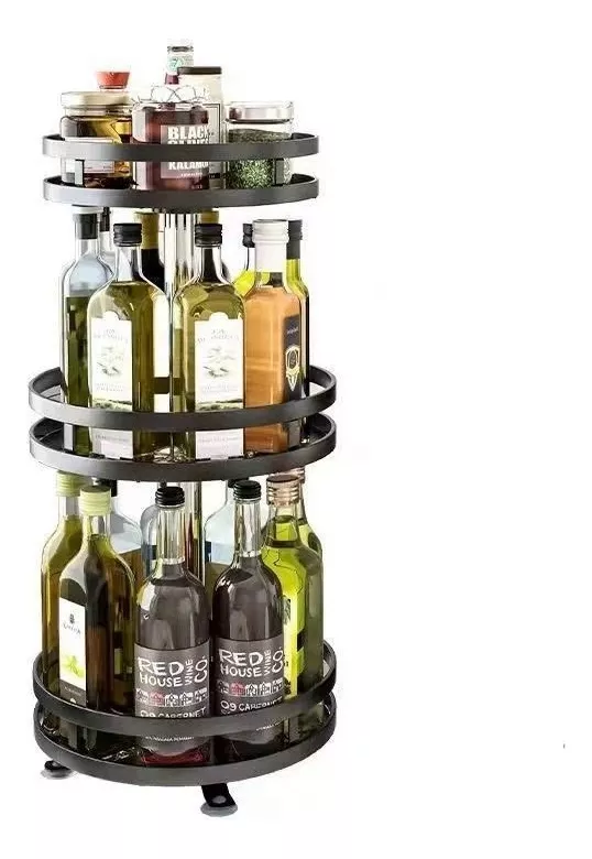 ESTANTE ORGANIZADOR GIRATORIO 360° COCINA REPISA AJUSTABLE - 1