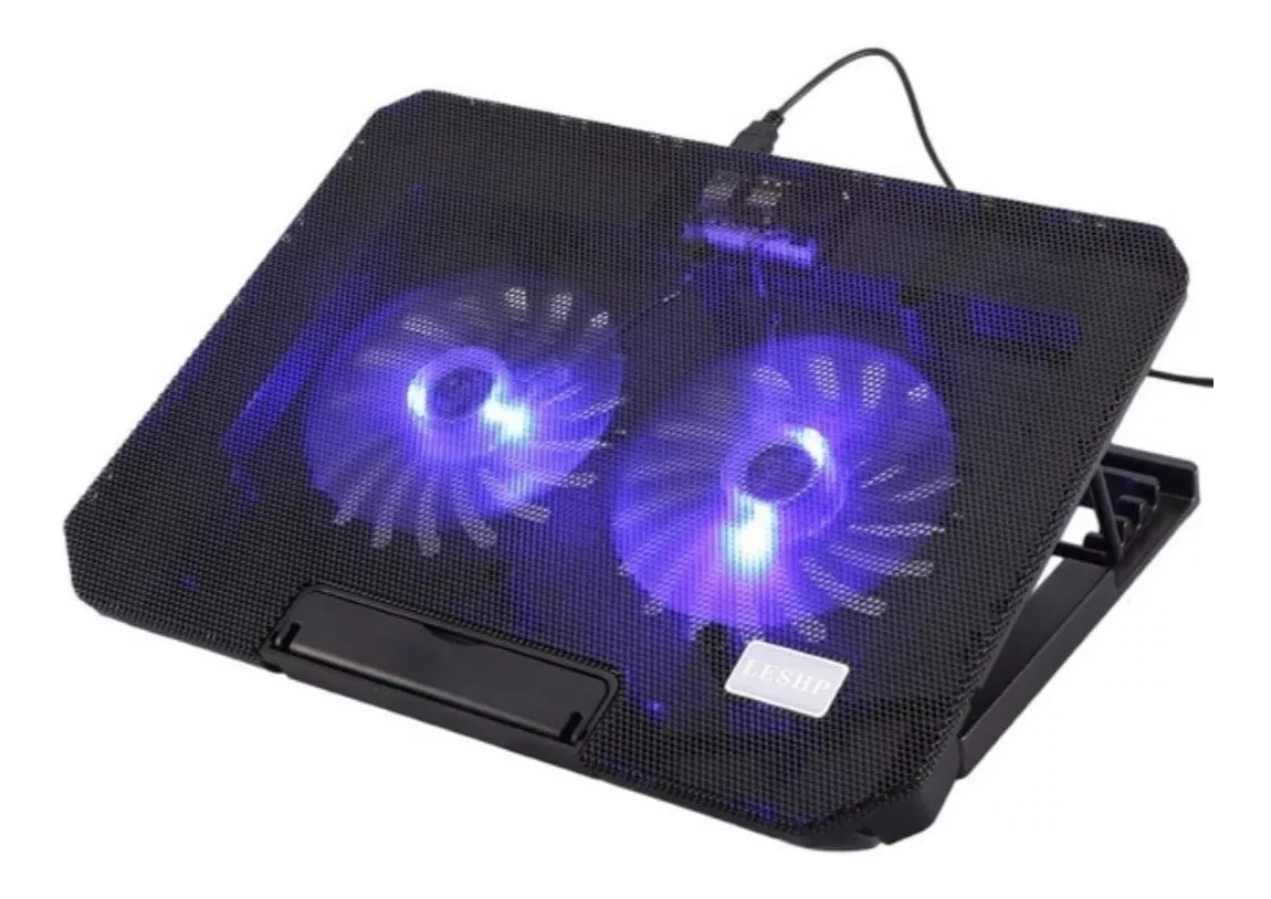 MESA BASE VENTILADOR PARA NOTEBOOK 2 FAN COOLER 2 PUERTO USB - 1