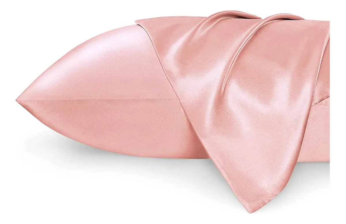 SET 2 FUNDA ALMOHADA SATÍN SATEN TIPO SEDA 102X51CM - 1