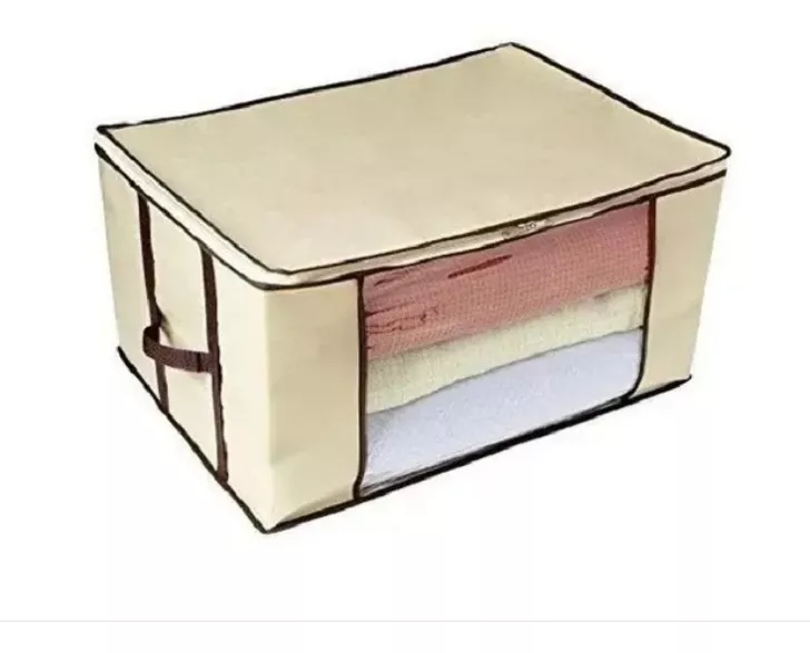 CAJA ORGANIZADORA GUARDA MANTAS ROPA CON CIERRE 60X45X30 CM - 1
