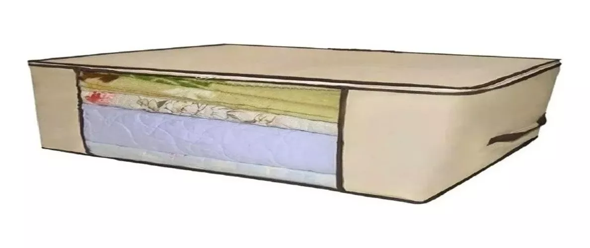 CAJA ORGANIZADORA GUARDA MANTAS ROPA CON CIERRE 80X45X15 CM - 1