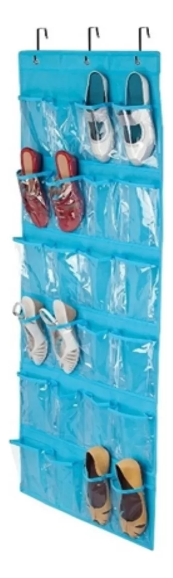 ORGANIZADOR DE ZAPATOS PARA COLGAR SOBRE PUERTA TRANSPARENTE - 1