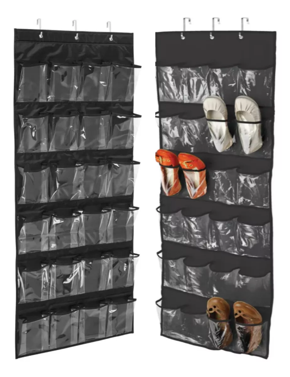 ORGANIZADOR DE ZAPATOS PARA COLGAR SOBRE PUERTA TRANSPARENTE - 1