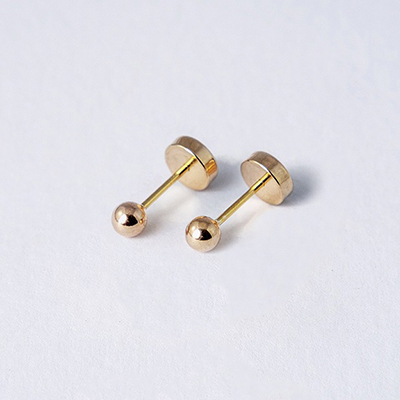 AROS ABRIDORES BOLITA EN ORO 14K POR JOYAS PATRICIO LILLO - 1