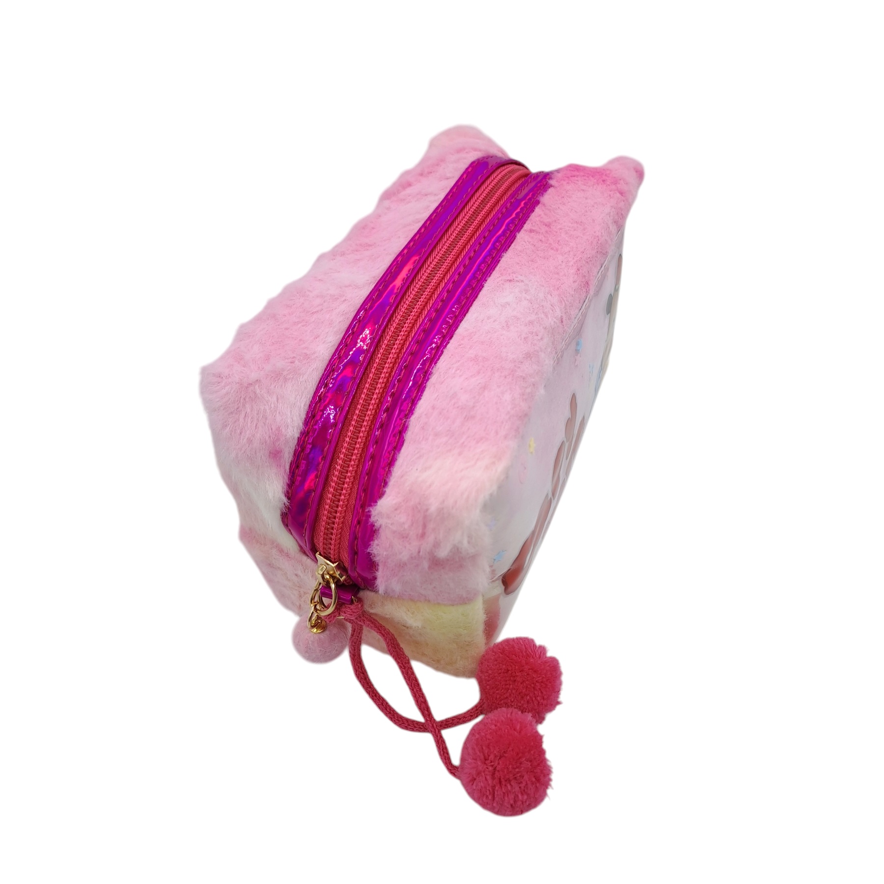 ESTUCHE DE FELPA PARA LAPICES DISEÑO CAPIBARA COLOR ROSADO - 2