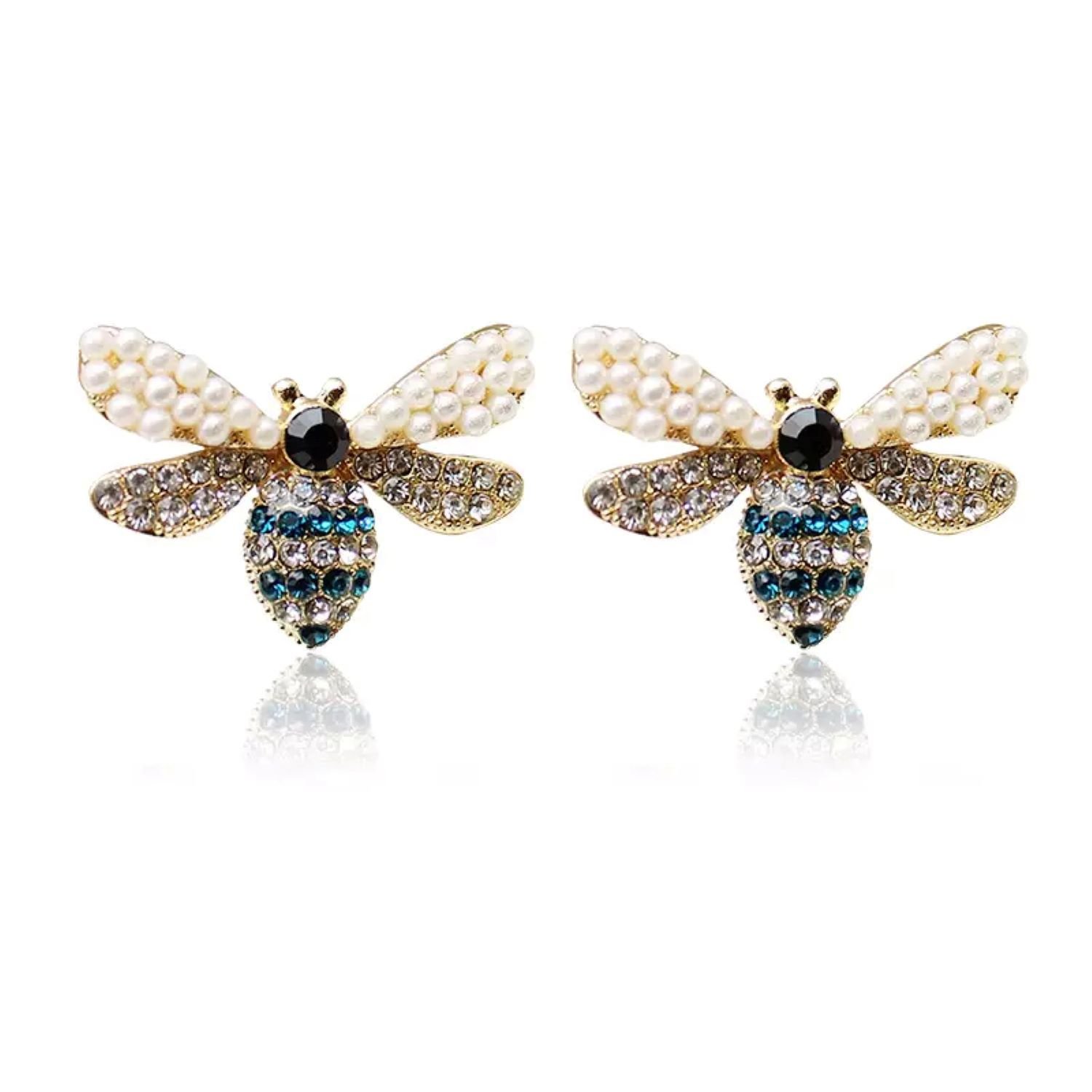AROS PENDIENTES DISEÑO ABEJA - 1