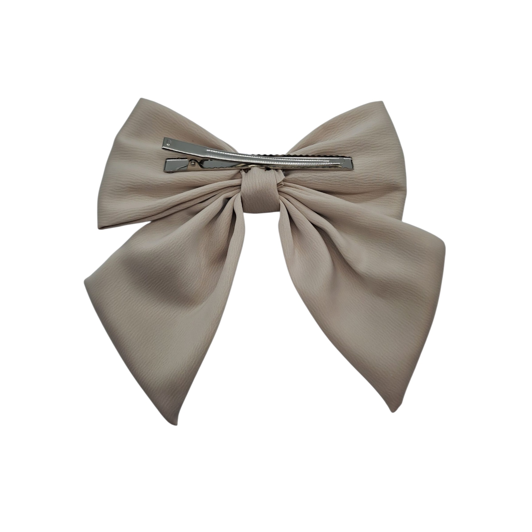 LAZO PARA EL CABELLO ACCESORIO DE MODA COQUETTE COLOR BEIGE - 2