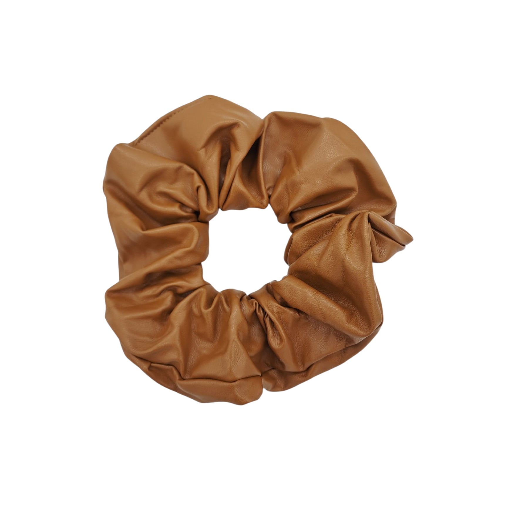 SCRUNCHIE COLET XL ECOCUERO COLOR CAFE - 1