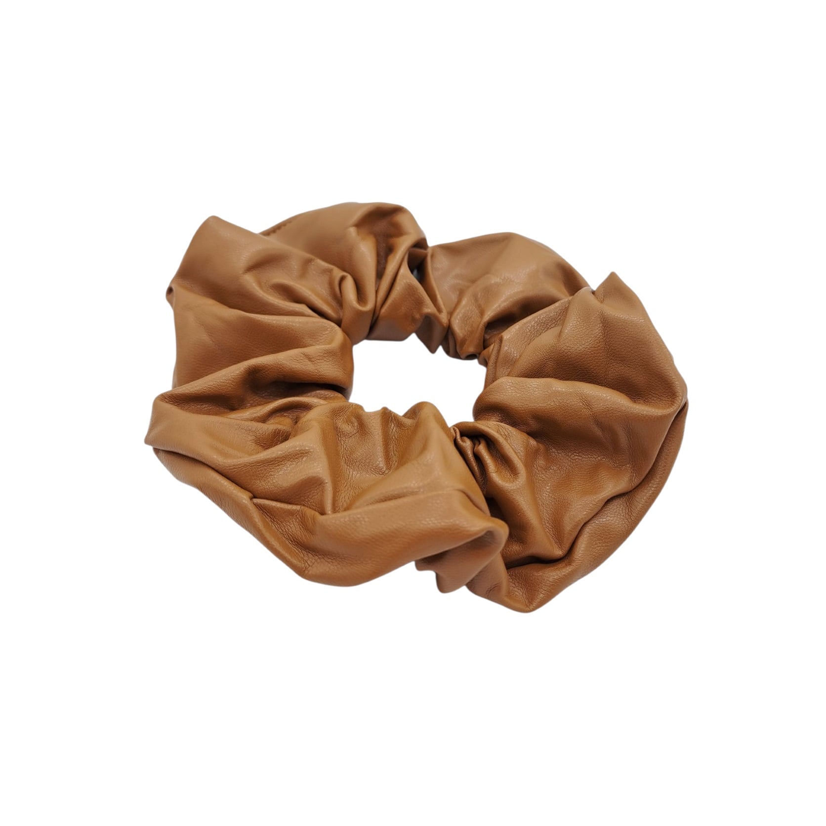 SCRUNCHIE COLET XL ECOCUERO COLOR CAFE - 2