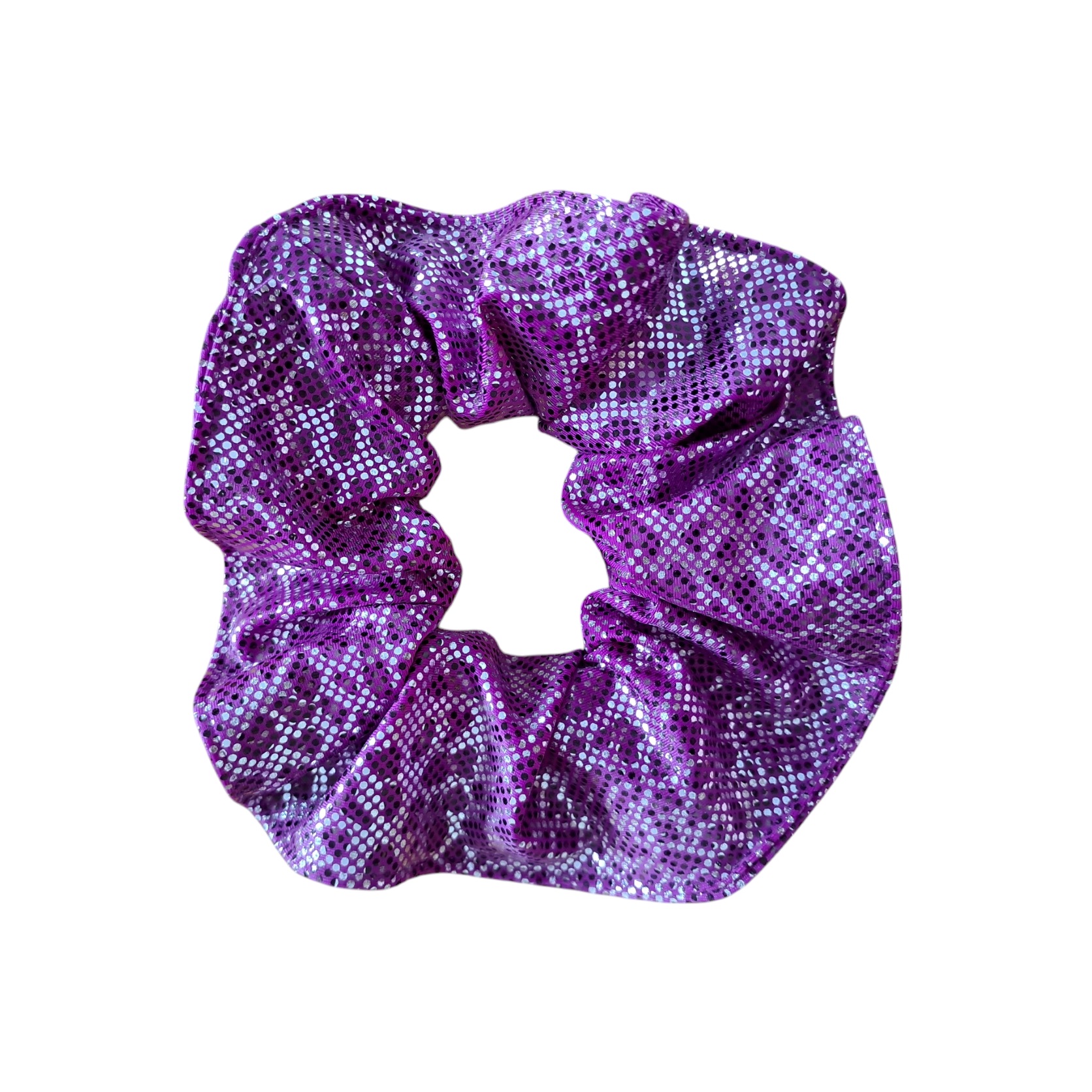 SCRUNCHIE COLET XL COLOR MORADO CON BRILLOS - 2