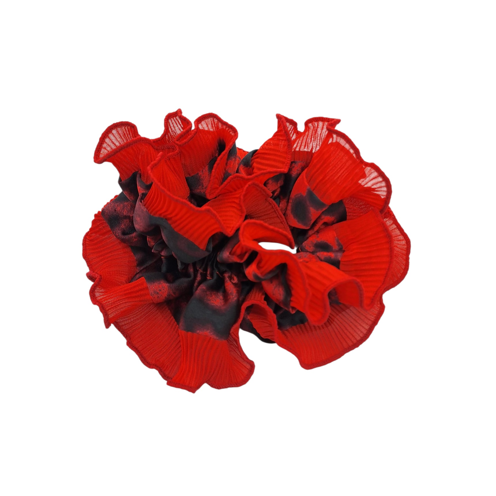 SCRUNCHIE COLET XL RUMBA DOBLE COLOR ROJO - 2