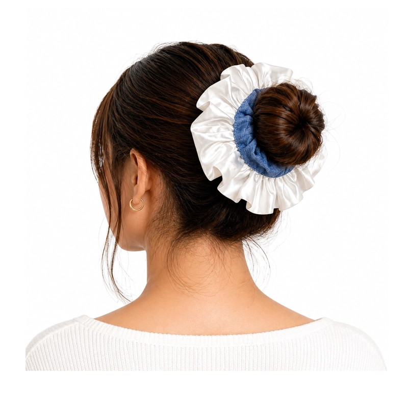 MAXI COLET SCRUNCHIE SATIN 22 CMS DIAMETRO - 2