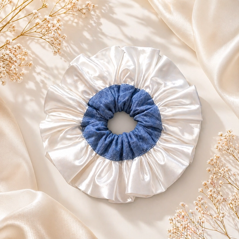 MAXI COLET SCRUNCHIE SATIN 22 CMS DIAMETRO - 3