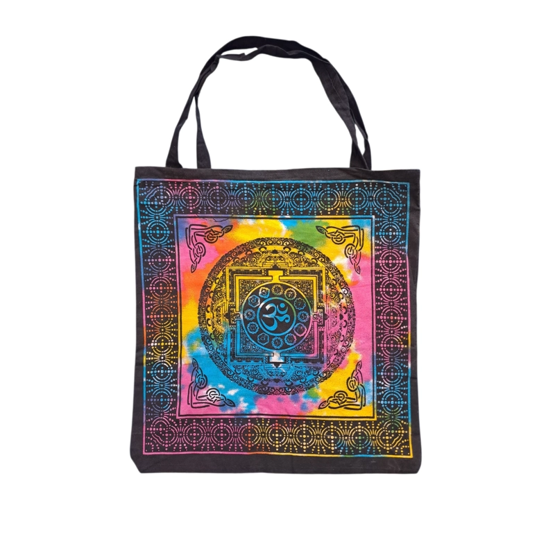 BOLSA DE TELA PARA COMPRAS BOLSA DE MANO MULTIUSO ESTAMPADO HINDU - 1
