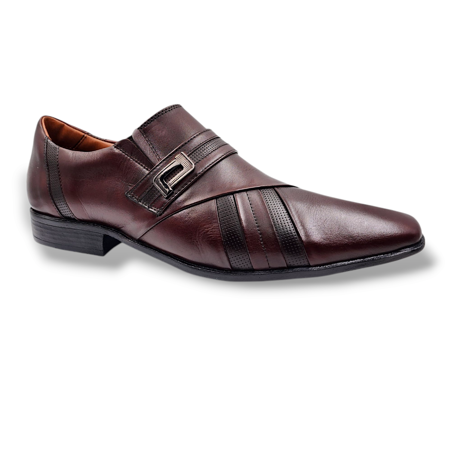 ZAPATO FORMAL DE CUERO HOMBRE LEVURETT MARRON 12023M - 1