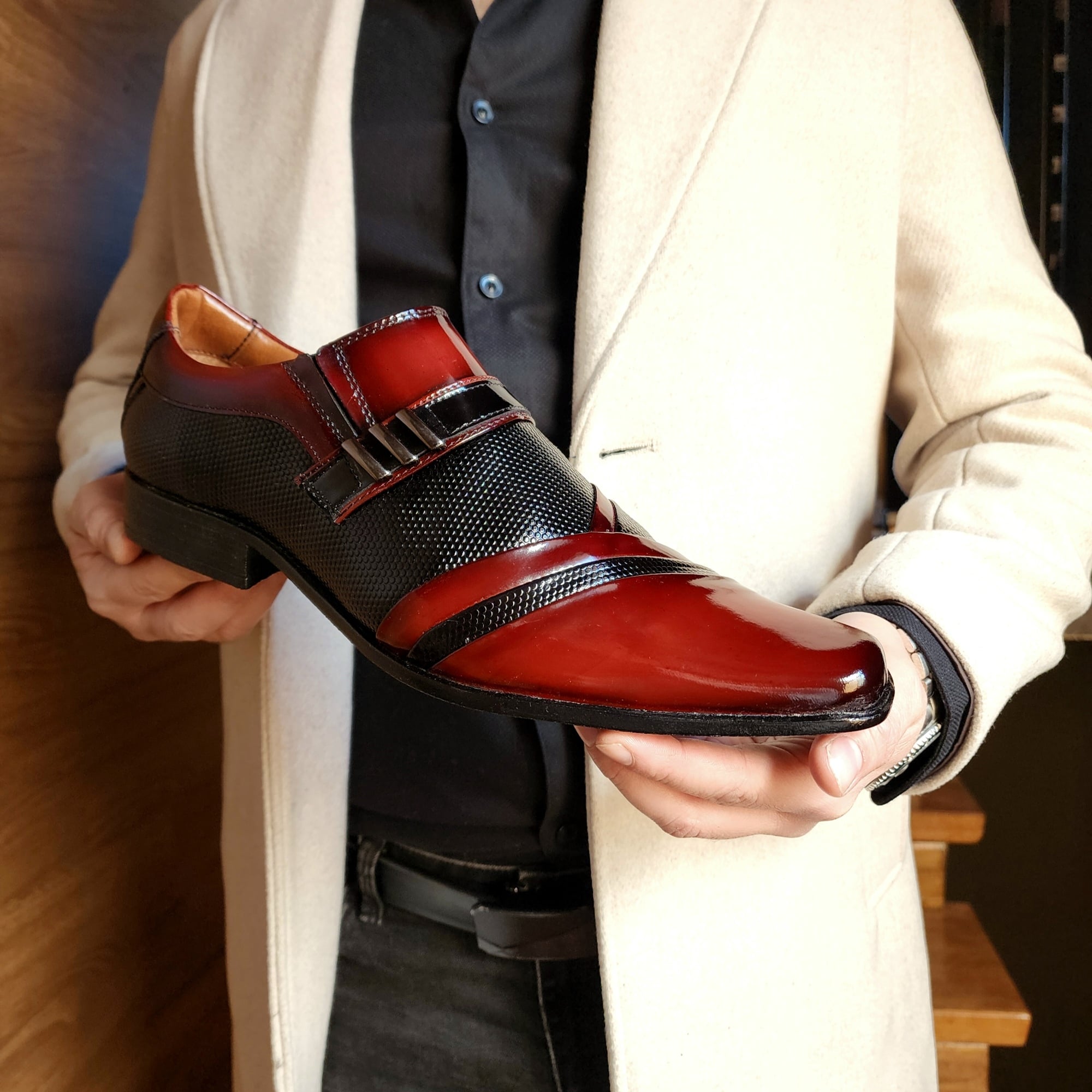 ZAPATO FORMAL CHAROL HOMBRE LEVURETT BURDEOS 0752DR - 2