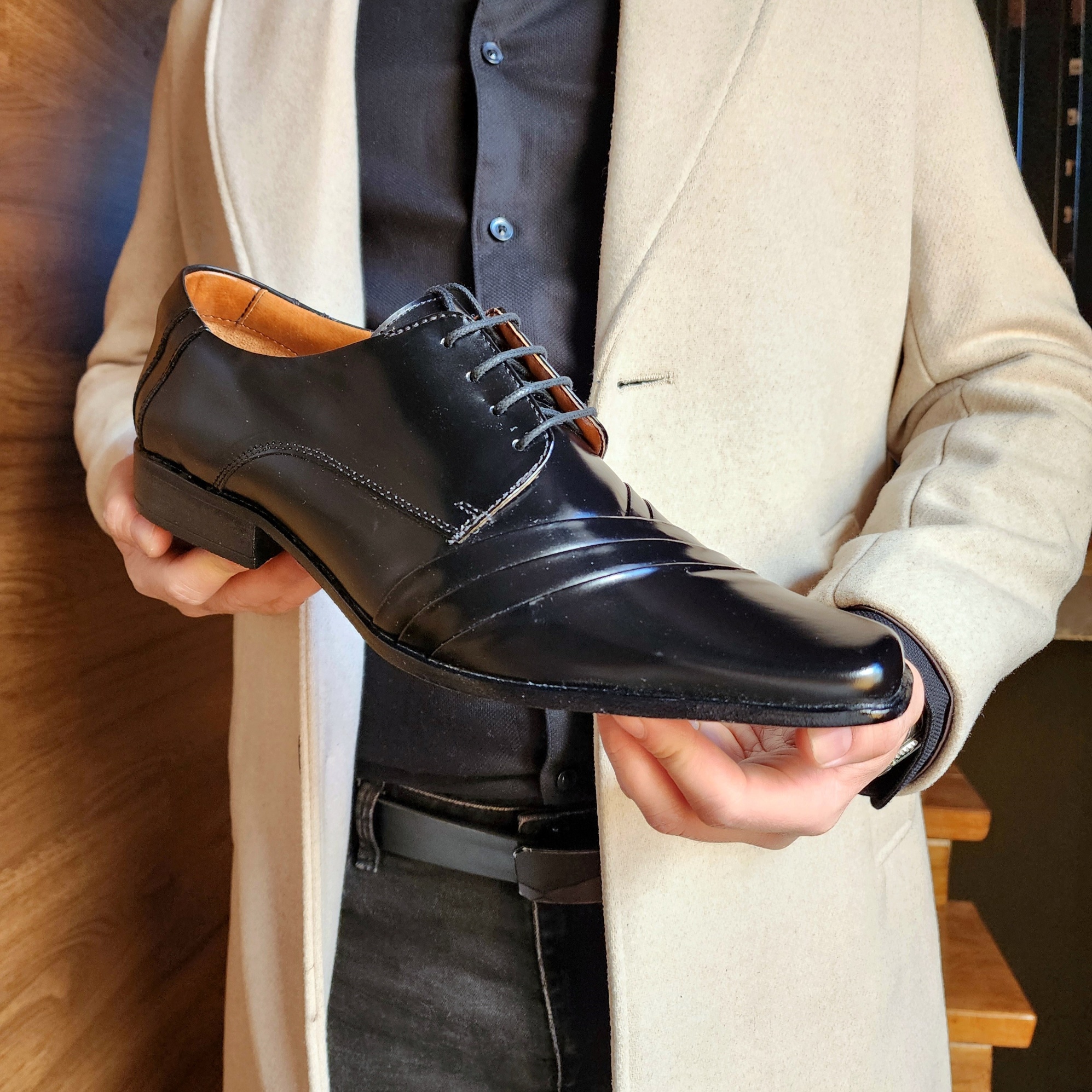 ZAPATO FORMAL CUERO SEMIBRILLO HOMBRE LEVURETT NEGRO - 2