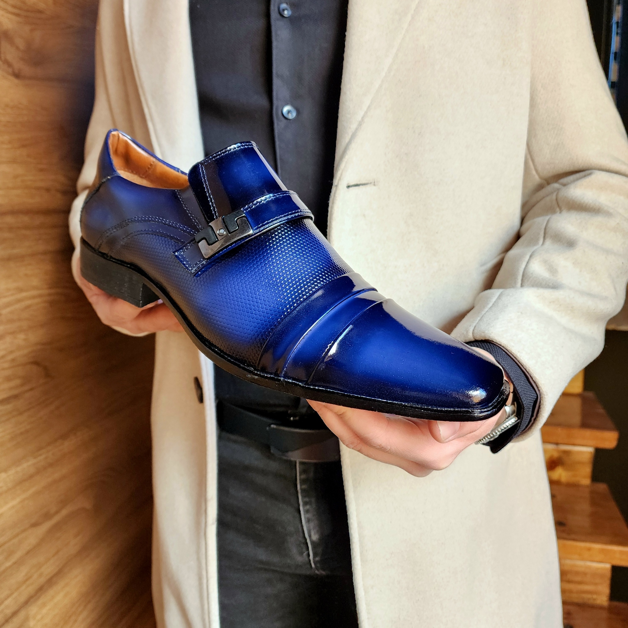 ZAPATO FORMAL CHAROL HOMBRE LEVURETT AZUL 12124A - 2