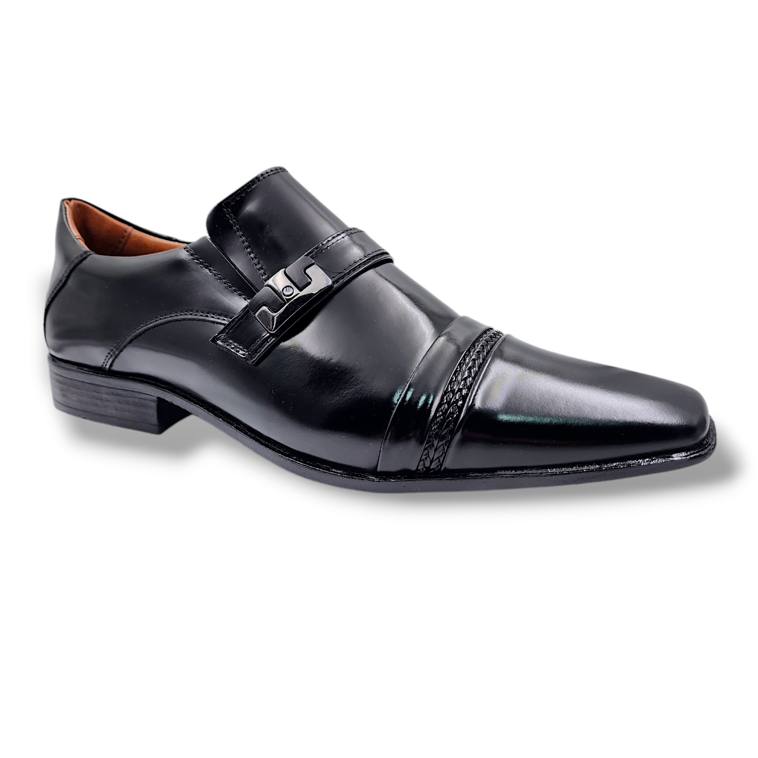 ZAPATO FORMAL CUERO SEMIBRILLO HOMBRE LEVURETT NEGRO 12053N - 1