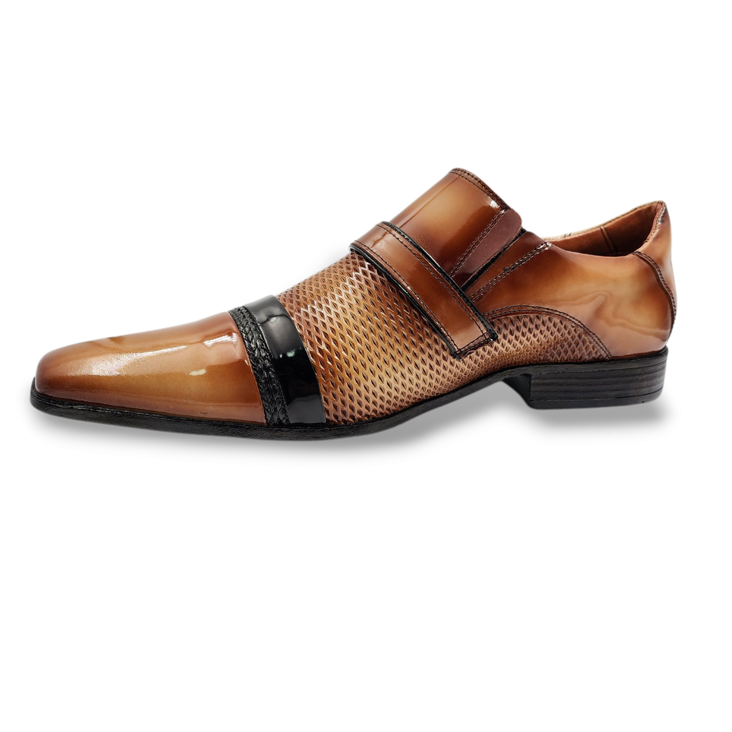 ZAPATO FORMAL CHAROL HOMBRE LEVURETT CAMEL 12053M - 3
