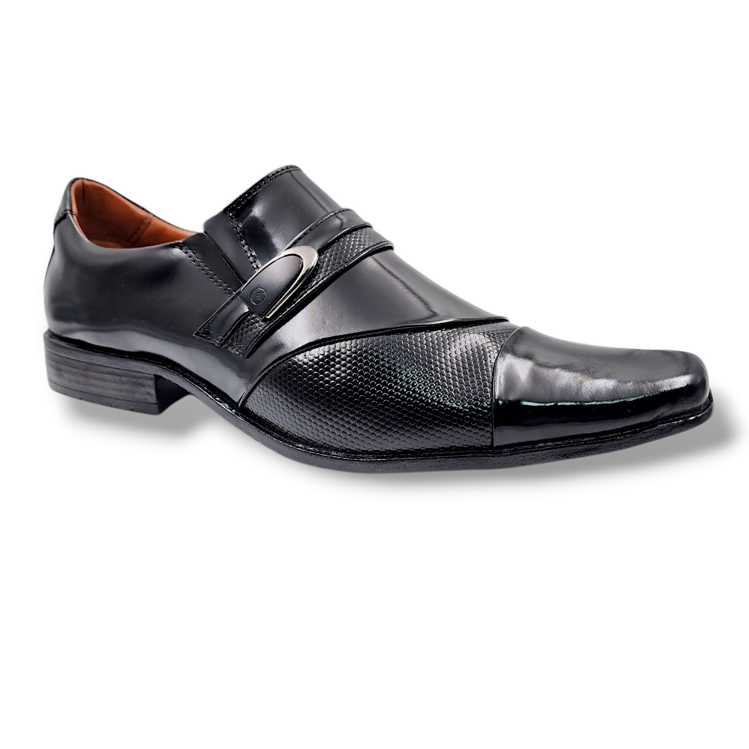 ZAPATO FORMAL CUERO SEMIBRILLO HOMBRE LEVURETT NEGRO 0701 - 1