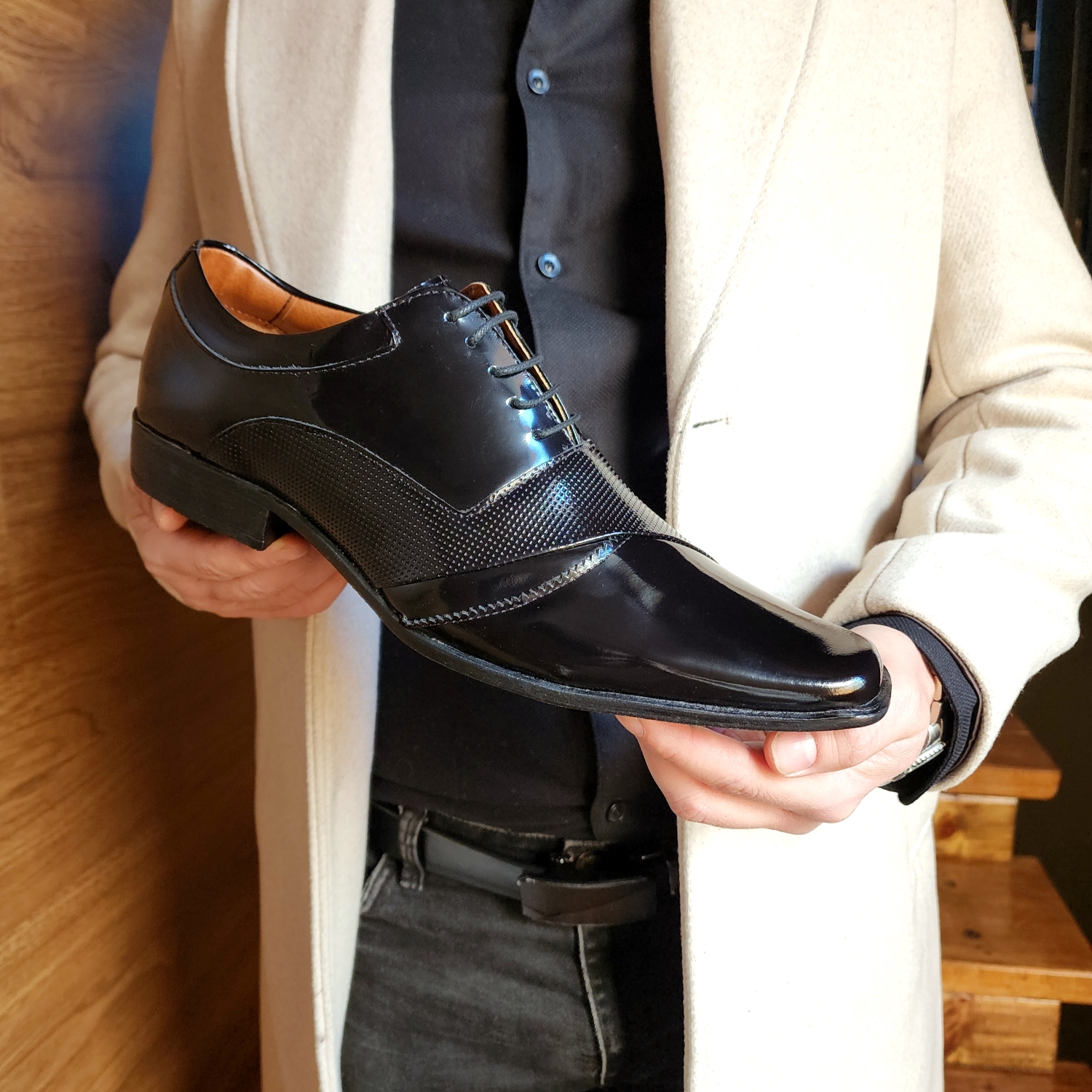 ZAPATO FORMAL CHAROL HOMBRE LEVURETT NEGRO 01031 - 2