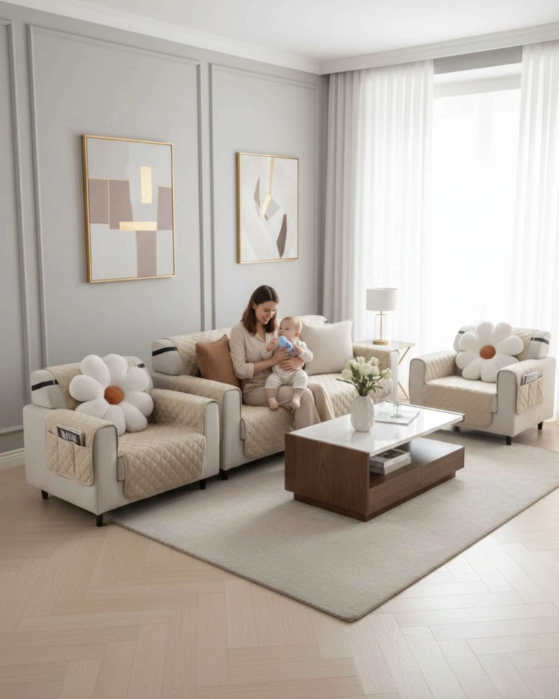JUEGOS 3+1+1 DE CUBRE SILLON REVERSIBLES CON BOLSAS - 4
