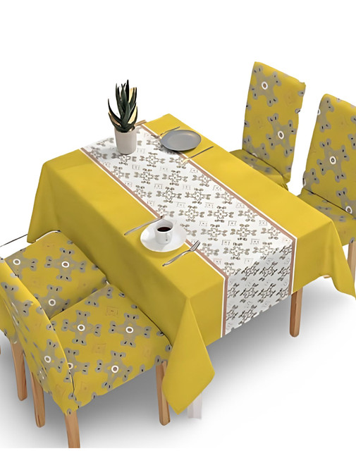 JUEGO MANTEL DE COMEDOR MÁS 6 FUNDAS DE SILLA 140X 220 CMM2 - 2