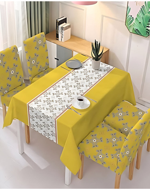 JUEGO MANTEL DE COMEDOR MÁS 6 FUNDAS DE SILLA 140X 220 CMM2 - 3