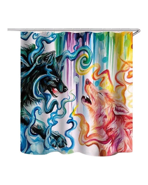 CORTINA DE BAÑO MAS FORRO DE DUCHA IMPERMEABLE - 2