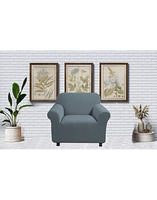 FUNDA PARA SOFA CUADRILLE DE 1 CUERPO GRIS - 3
