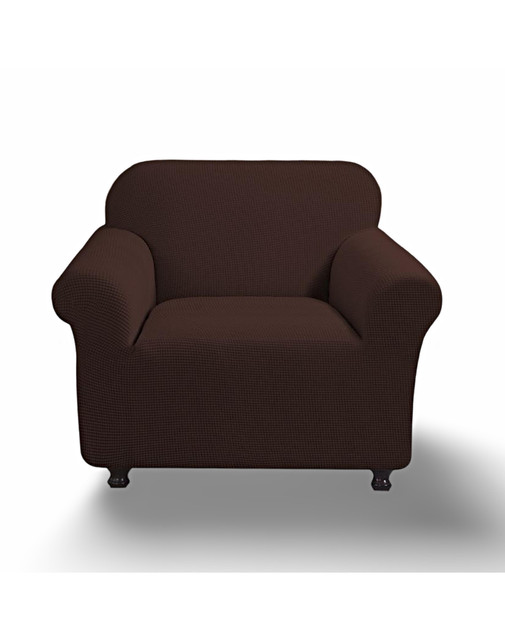 FUNDA PARA SOFA CUADRILLE DE 2 CUERPO CAFÉ - 1