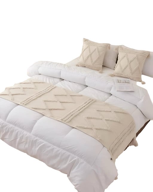JUEGO DE PIECERA DE CAMA CON 2 FUNDAS MODELO BOHO - 2