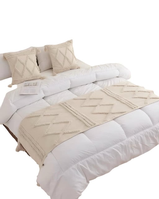 JUEGO DE PIECERA DE CAMA CON 2 FUNDAS MODELO BOHO - 3